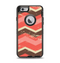 The Coral & Brown Wide Chevron Pattern Vintage V1 Apple iPhone 6 Otterbox Defender Case Skin Set