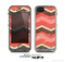 The Coral & Brown Wide Chevron Pattern Vintage V1 Skin for the Apple iPhone 5c LifeProof Case