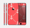 The Coral & White Vintage Solid Color Anchor Linked Skin for the Apple iPhone 6 Plus