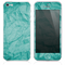 The Crumpled Aqua Green Paper Skin for the iPhone 3, 4-4s, 5-5s or 5c