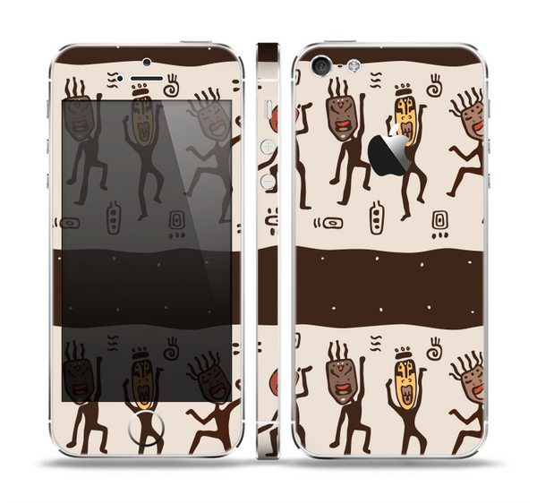 The Dancing Aztec Masked Cave-Men Skin Set for the Apple iPhone 5