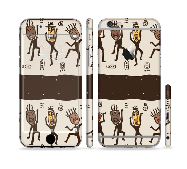 The Dancing Aztec Masked Cave-Men Sectioned Skin Series for the Apple iPhone 6