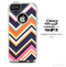 The Dark Bleu Chevron Pattern V7 Skin For The iPhone 4-4s or 5-5s Otterbox Commuter Case