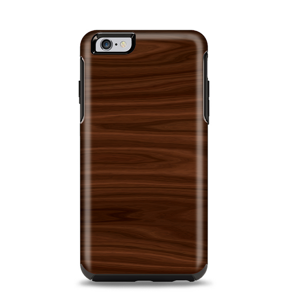 The Dark Brown Wood Grain Apple iPhone 6 Plus Otterbox Symmetry Case Skin Set