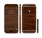 The Dark Brown Wood Grain Sectioned Skin Series for the Apple iPhone 6 Plus