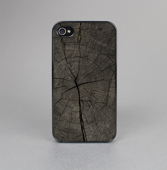 The Dark Cracked Wood Stump Skin-Sert for the Apple iPhone 4-4s Skin-Sert Case