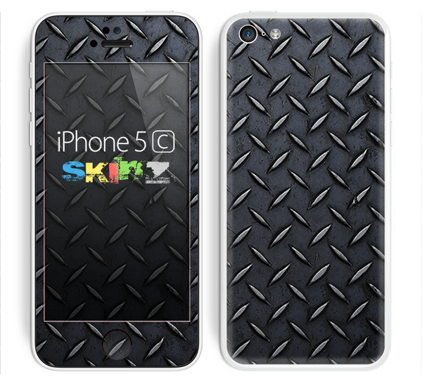 The Dark Diamond Plate Skin for the Apple iPhone 5c