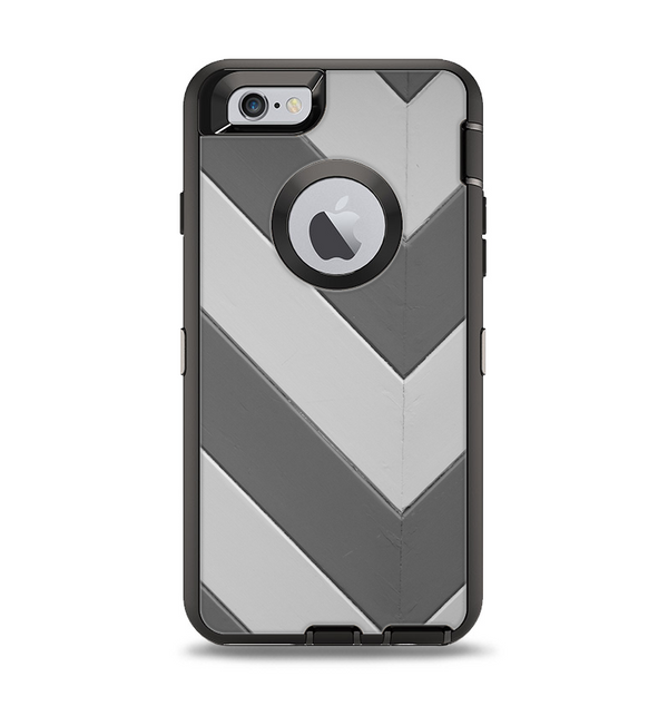 The Dark Gray Wide Chevron Apple iPhone 6 Otterbox Defender Case Skin Set