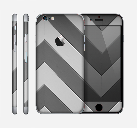 The Dark Gray Wide Chevron Skin for the Apple iPhone 6