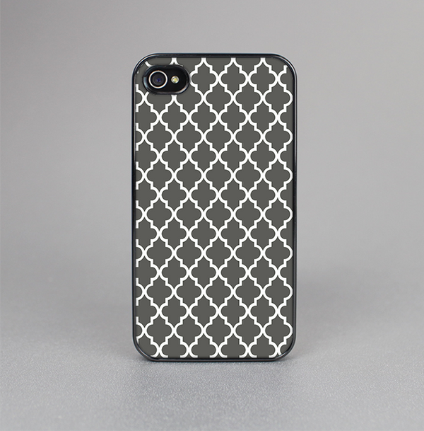 The Dark Gray and White Morocan Pattern Skin-Sert for the Apple iPhone 4-4s Skin-Sert Case