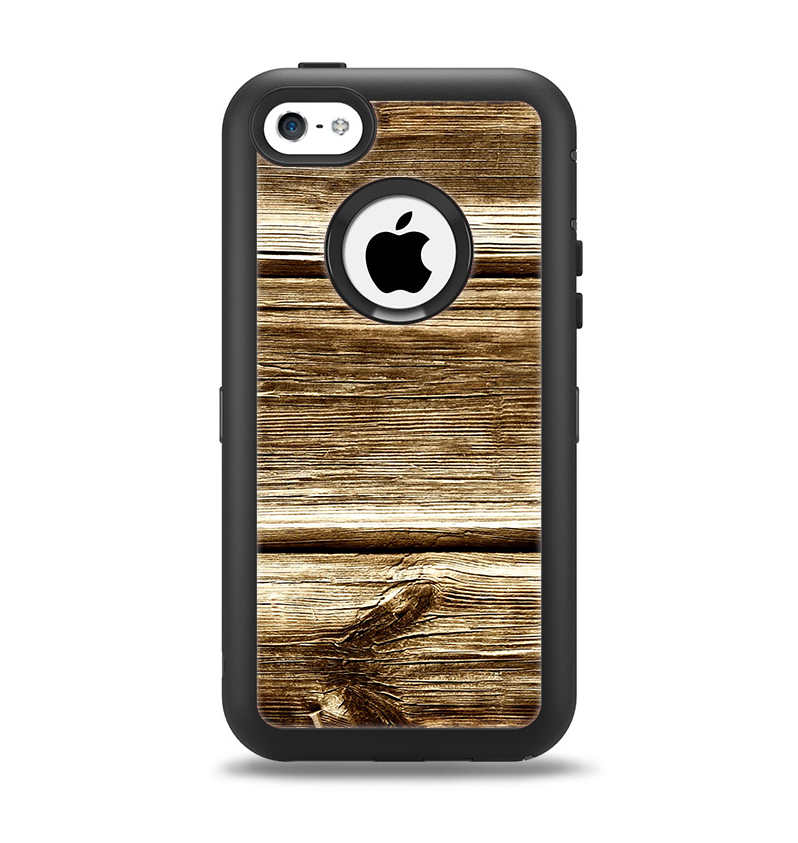 The Dark Highlighted Old Wood Apple iPhone 5c Otterbox Defender