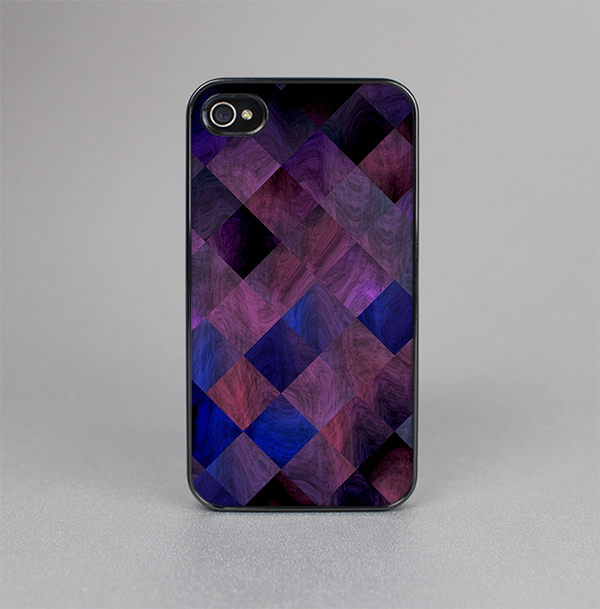 The Dark Purple Highlighted Tile Pattern Skin-Sert for the Apple iPhone 4-4s Skin-Sert Case