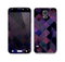 The Dark Purple Highlighted Tile Pattern Skin For the Samsung Galaxy S5