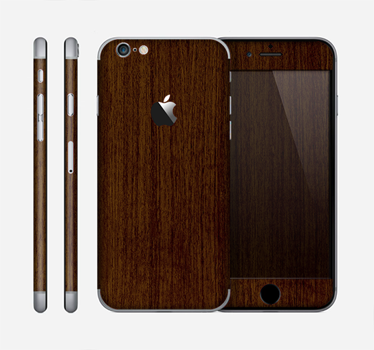 The Dark Quartered Wood Skin for the Apple iPhone 6