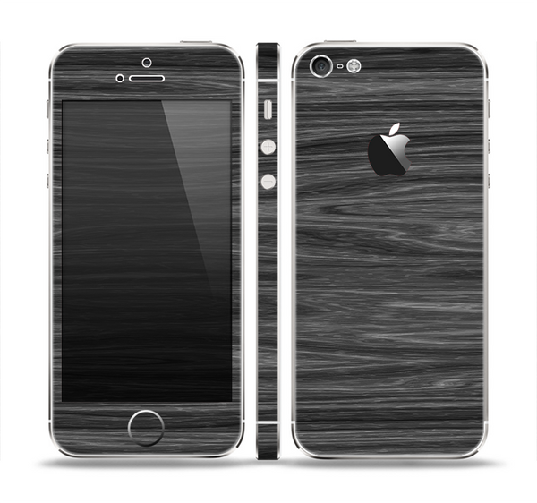 The Dark Slate Wood Skin Set for the Apple iPhone 5