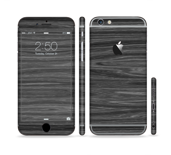 The Dark Slate Wood Sectioned Skin Series for the Apple iPhone 6