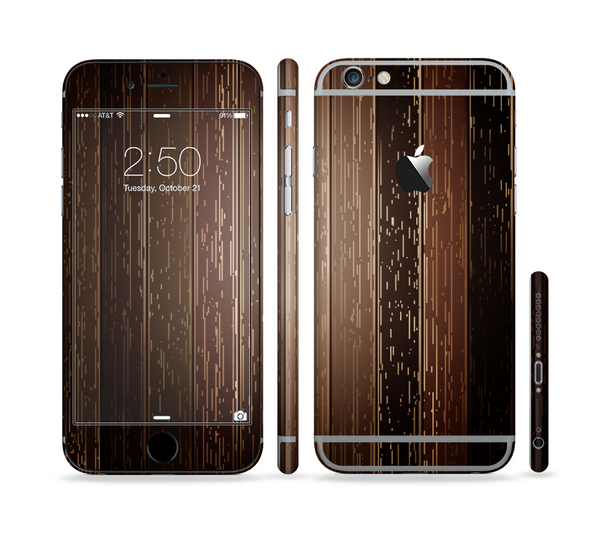 The Dark Wood Texture V5 Sectioned Skin Series for the Apple iPhone 6