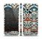 The Decorative Blue & Red Aztec Pattern Skin Set for the Apple iPhone 5