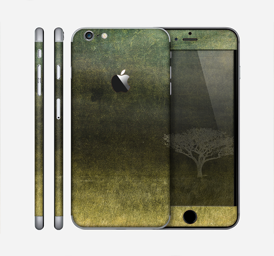 The Deep Green Tree Pastel Painting Skin for the Apple iPhone 6 Plus