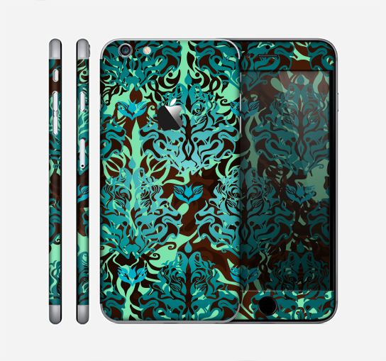 The Delicate Abstract Green Pattern Skin for the Apple iPhone 6 Plus