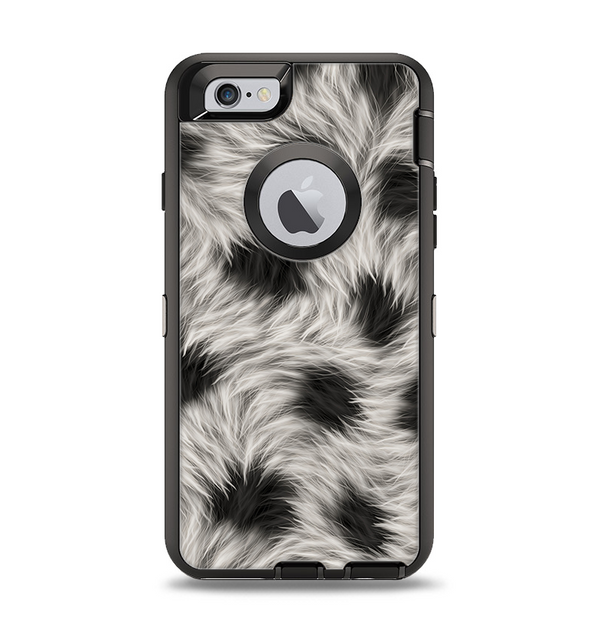 The Dotted Black & White Animal Fur Apple iPhone 6 Otterbox Defender Case Skin Set