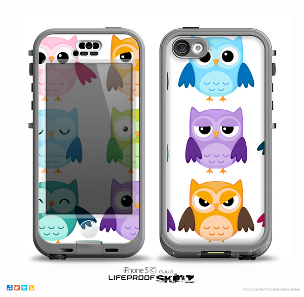The Emotional Cartoon Owls On White Skin for the iPhone 5c nüüd LifeProof Case