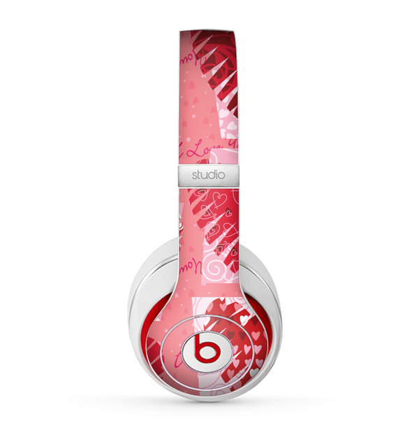 The Etched Heart Layer Pattern Skin for the Beats by Dre Studio (2013+ Version) Headphones