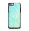 The Faded Blue & Green Subtle Floral Apple iPhone 6 Otterbox Symmetry Case Skin Set