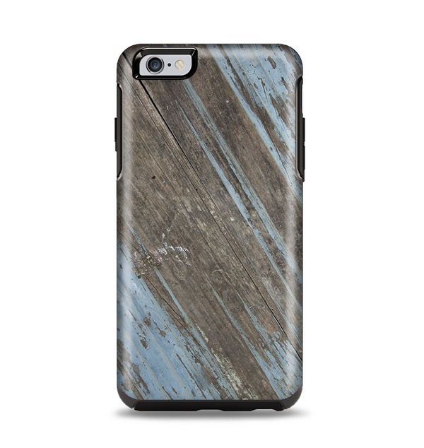 The Faded Blue Paint on Wood Apple iPhone 6 Plus Otterbox Symmetry Case Skin Set