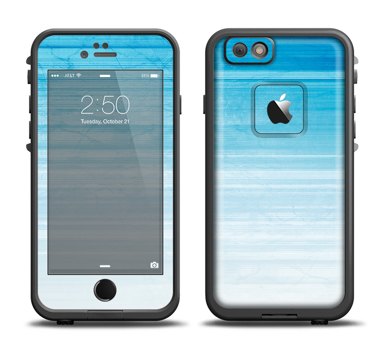 The Fading Light Blue Streaks Apple iPhone 6/6s Plus LifeProof Fre Case Skin Set