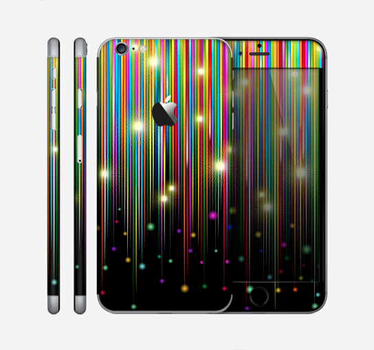 The Falling Neon Color Strips Skin for the Apple iPhone 6 Plus