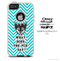 What Does The Fox Say Blue Chevron Skin For The iPhone 4-4s or 5-5s Otterbox Commuter Case