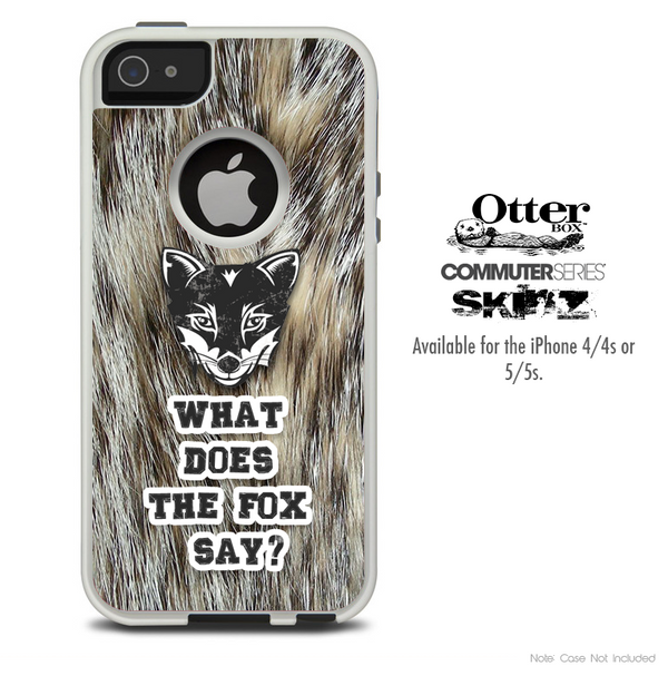 What Does The Fox Say Furry Cheetah Skin For The iPhone 4-4s or 5-5s Otterbox Commuter Case
