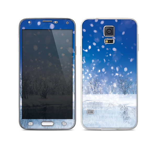 The Frozen Snowfall Pond Skin For the Samsung Galaxy S5