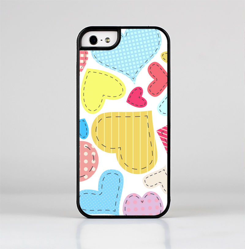 The Fun Colored Heart Patches Skin-Sert for the Apple iPhone 5-5s Skin-Sert Case