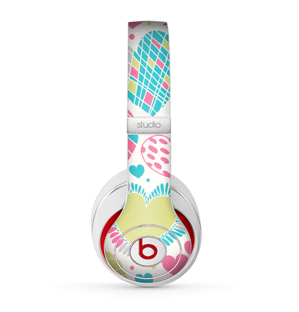 The Fun Colored Vector Pattern Hearts Skin for the Beats by Dre Studio (2013+ Version) Headphones