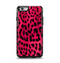 The Fuzzy Real Pink Leopard Print Apple iPhone 6 Otterbox Symmetry Case Skin Set
