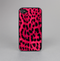 The Fuzzy Real Pink Leopard Print Skin-Sert for the Apple iPhone 4-4s Skin-Sert Case