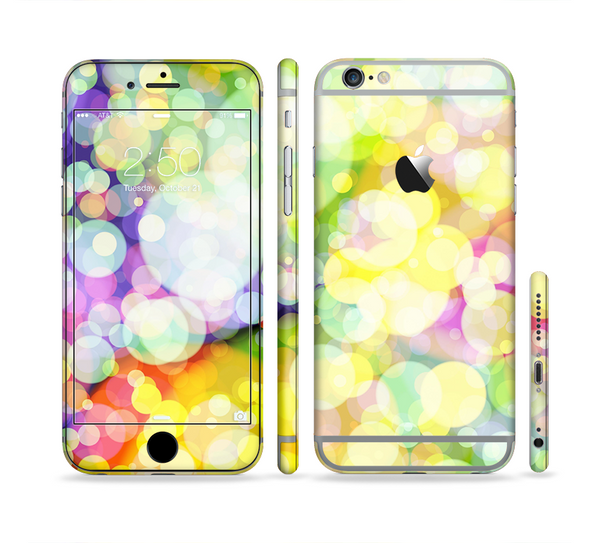 The Glistening Colorful Unfocused Circle Space Sectioned Skin Series for the Apple iPhone 6 Plus