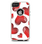 The Glossy Red 3D Love Hearts Skin For The iPhone 5-5s Otterbox Commuter Case