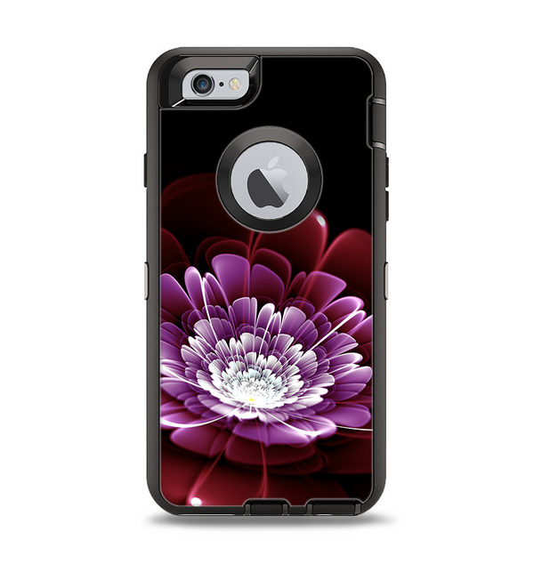 The Glowing Abstract Flower Apple iPhone 6 Otterbox Defender Case Skin Set
