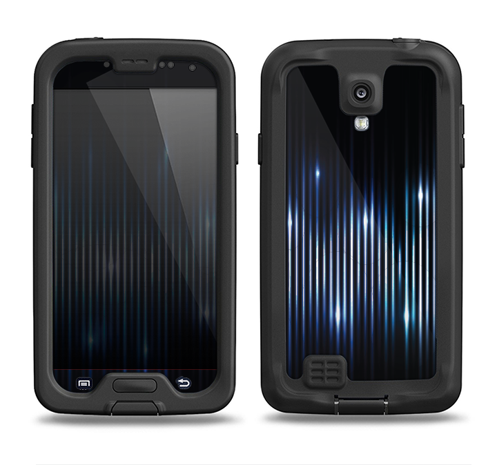 The Glowing Blue WaveLengths Samsung Galaxy S4 LifeProof Nuud Case Skin Set