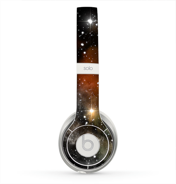 The Glowing Gold & Black Nebula Skin for the Beats by Dre Solo 2 Headphones