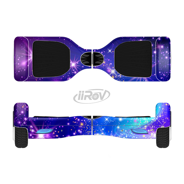 The Glowing Pink & Blue Starry Orbit Full-Body Skin Set for the Smart Drifting SuperCharged iiRov HoverBoard