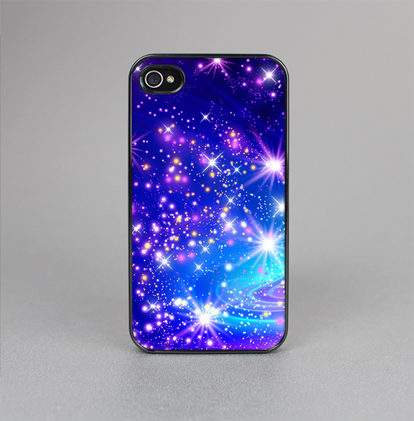 The Glowing Pink & Blue Starry Orbit Skin-Sert for the Apple iPhone 4-4s Skin-Sert Case
