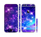 The Glowing Pink & Blue Starry Orbit Sectioned Skin Series for the Apple iPhone 6