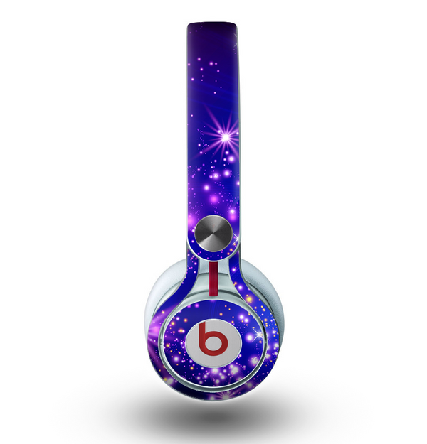 The Glowing Pink & Blue Starry Orbit Skin for the Beats by Dre Mixr Headphones