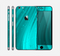 The Glowing Teal Abstract Waves Skin for the Apple iPhone 6 Plus