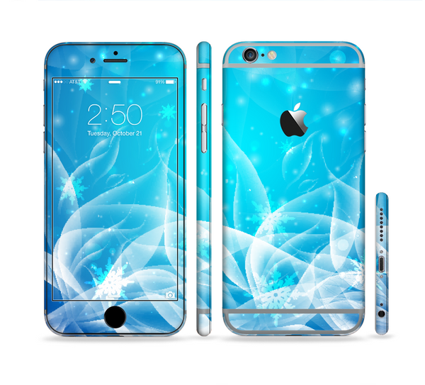 The Glowing White Snowfall Sectioned Skin Series for the Apple iPhone 6 Plus