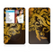 The Gold Floral Vector Pattern on Black Skin For The Apple iPod Classic